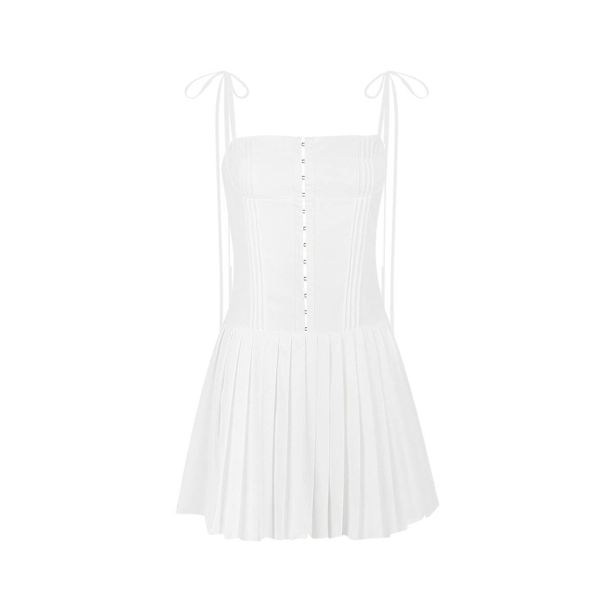 Mini Vestido Blanco Estilo Francés